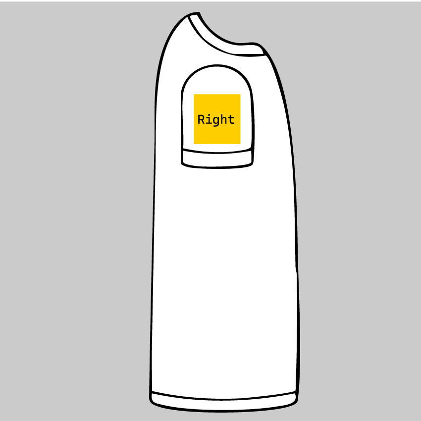 Right Sleeve - Print Location
