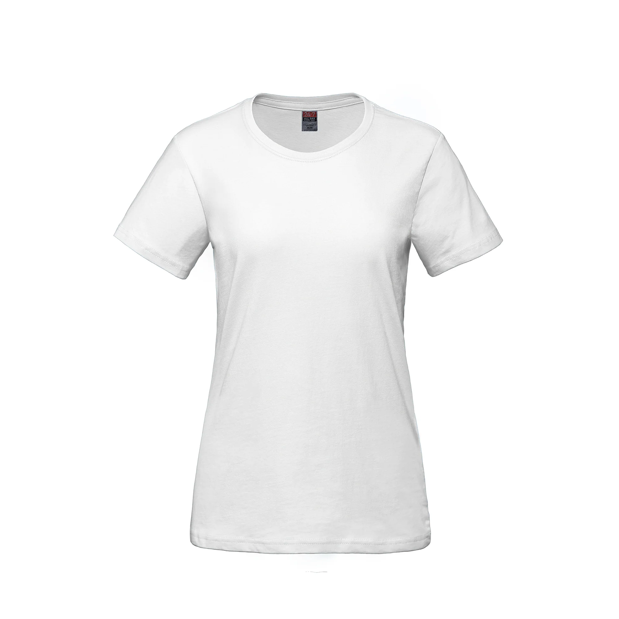 Ladies RING SPUN Combed Cotton Crewneck T-Shirt-CSW - Color Image 1