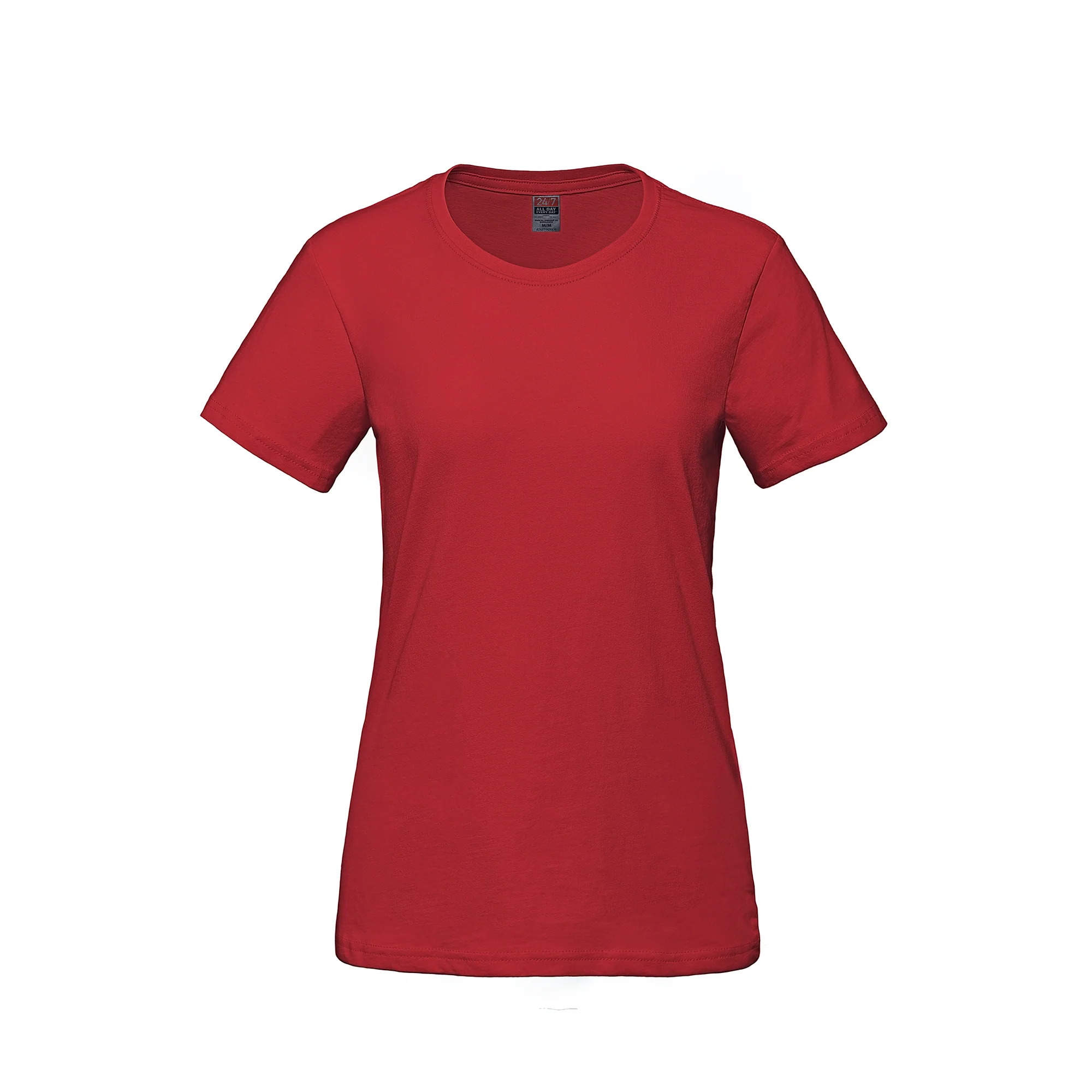Ladies RING SPUN Combed Cotton Crewneck T-Shirt-CSW - Color Image 1