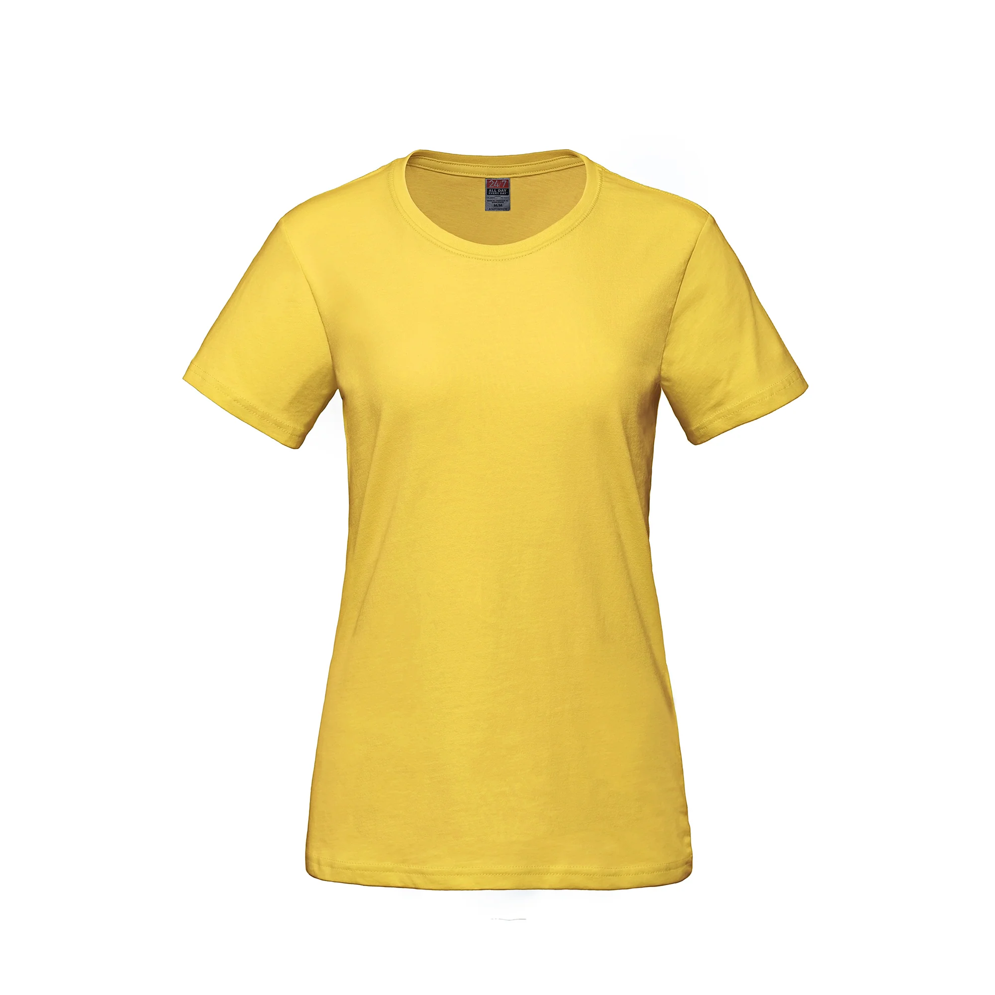 Ladies RING SPUN Combed Cotton Crewneck T-Shirt-CSW - Color Image 1