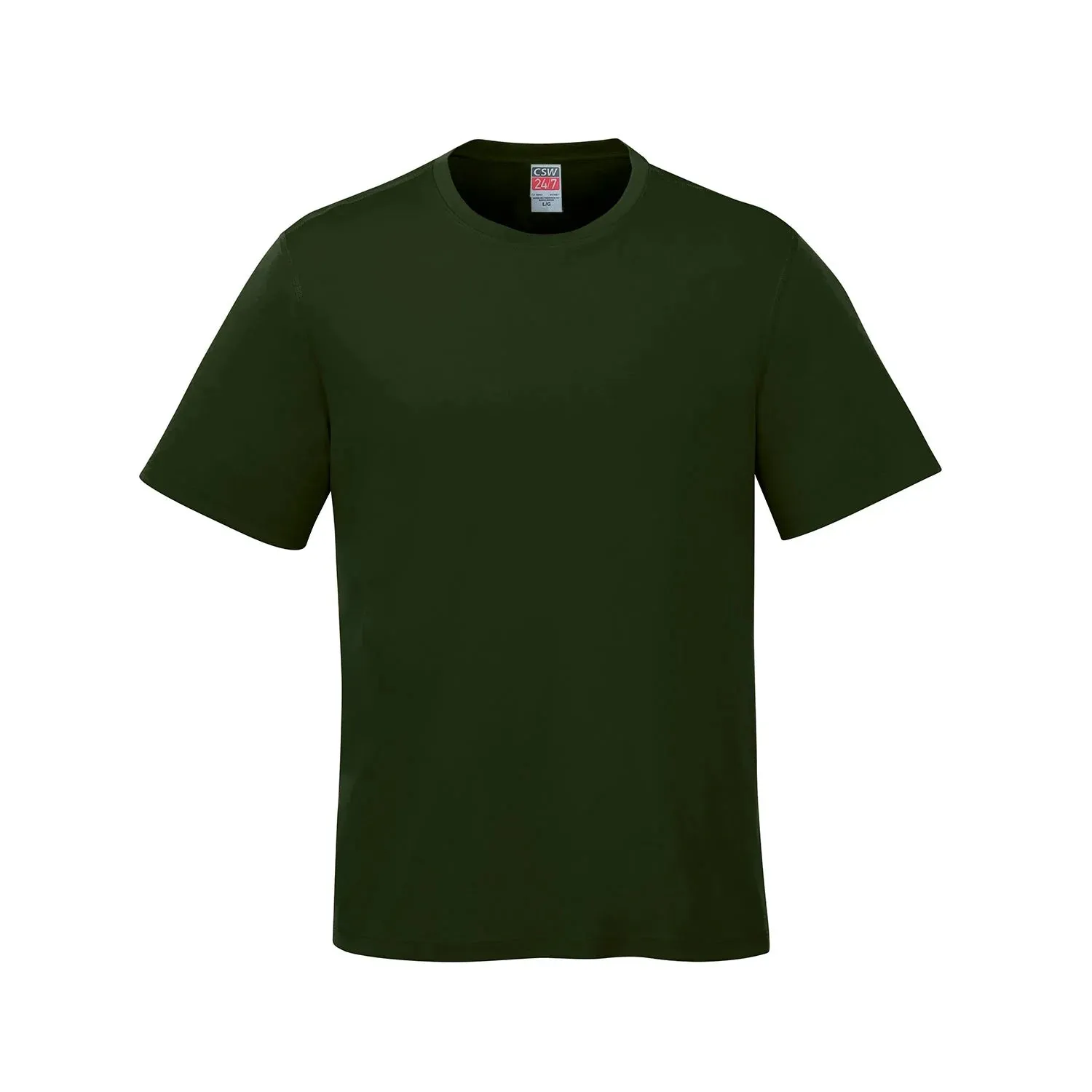 Adult RING SPUN Combed Cotton Crewneck T-Shirt-CSW - Color Image 1
